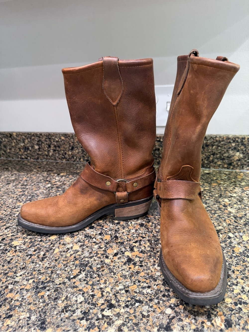 Ladies unbranded Brown Leather Harness Boots 7 - Picture 4 of 12
